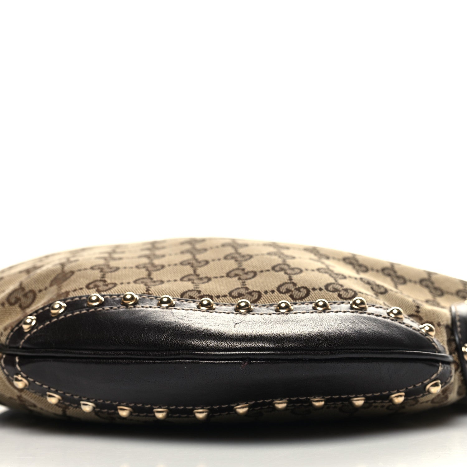 Gucci Monogram Web Studded Pelham Shoulder Bag Dark Brown 10 of 13