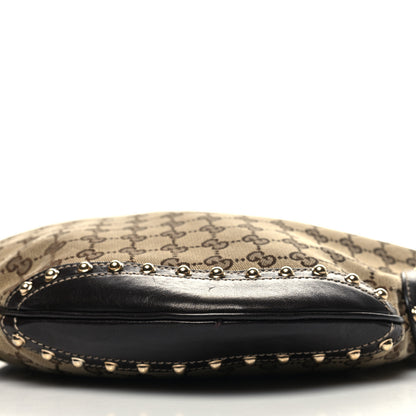 Gucci Monogram Web Studded Pelham Shoulder Bag Dark Brown 10 of 13