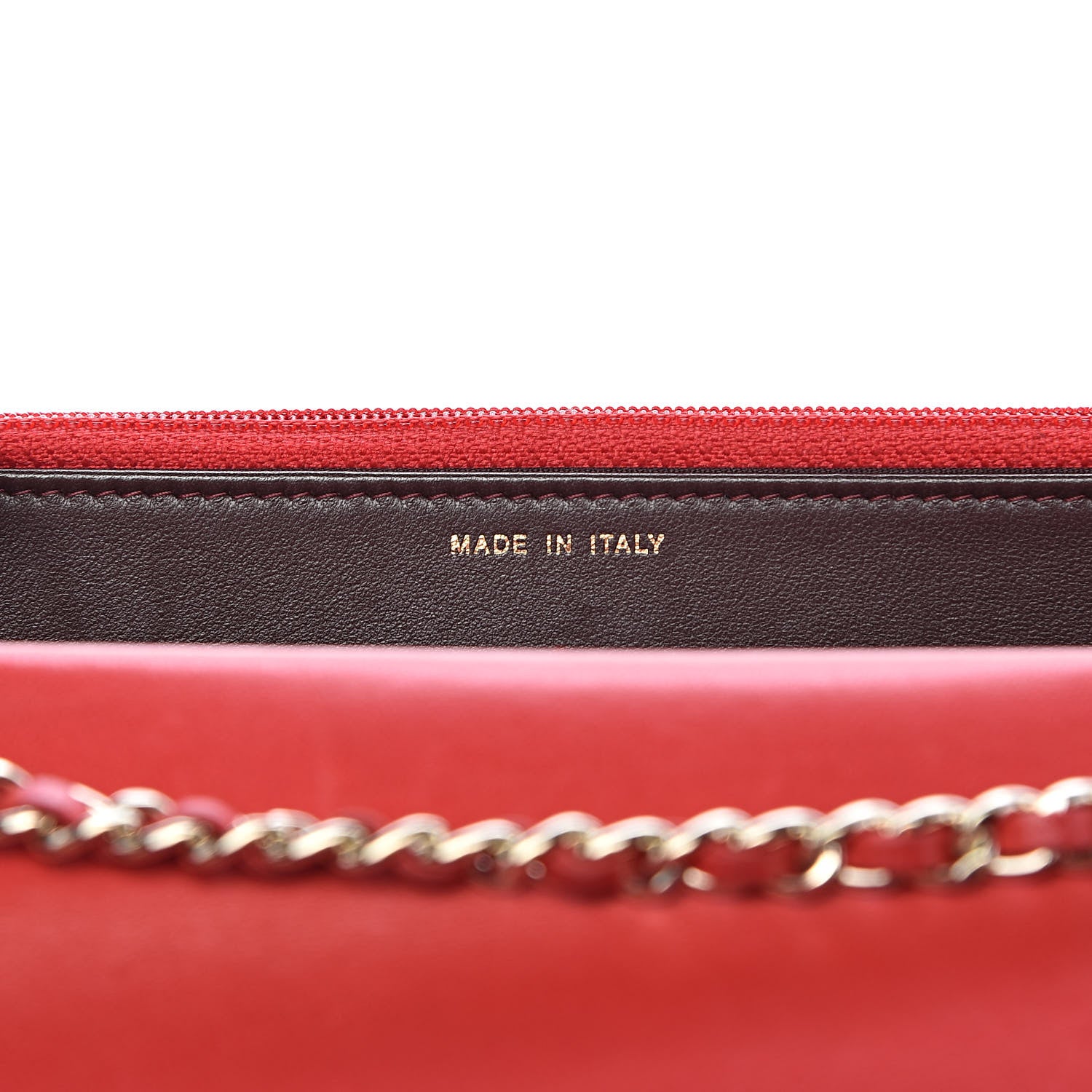 Chanel Lambskin Quilted Trendy CC Wallet On Chain WOC Red 7 of 12