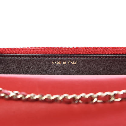 Chanel Lambskin Quilted Trendy CC Wallet On Chain WOC Red 7 of 12
