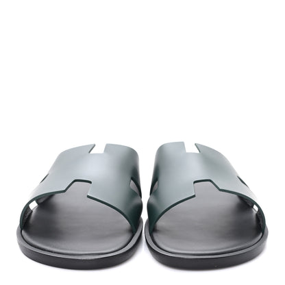 Hermes Calfskin Mens Izmir Sandals 44 Vert Fonce 3 of 10