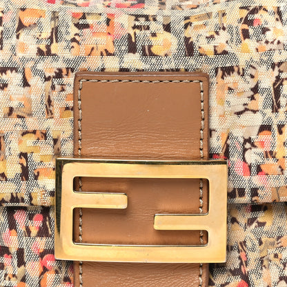 Fendi Zucchino Vitello Floral Mini Forever Mini Mama Baguette Brown Multicolor 8 of 12