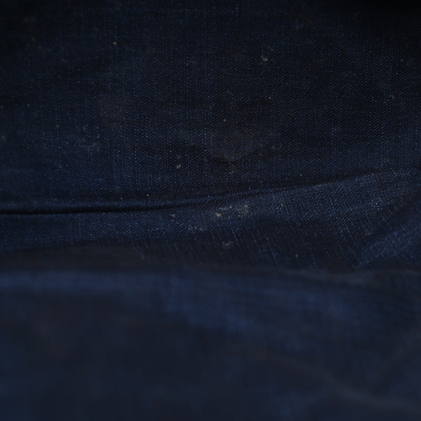 Denim Medallion Quilted Drawstring Bag Blue