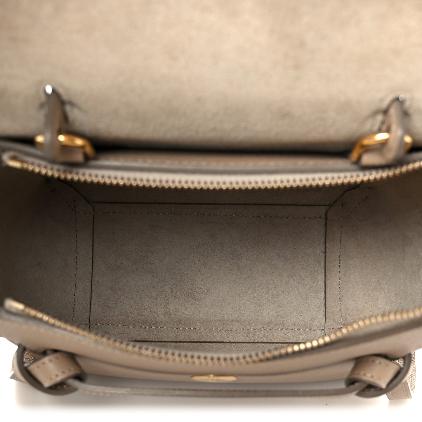 Grained Calfskin Nano Belt Bag Light Taupe