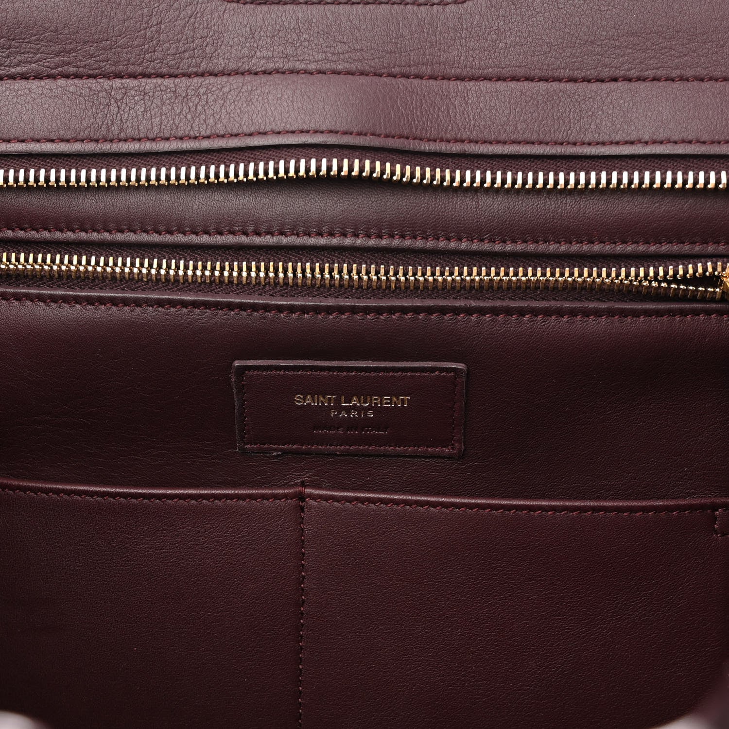 Saint Laurent Calfskin Medium Classic Y Cabas Bordeaux 6 of 10