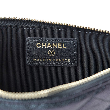 Chanel Iridescent Caviar Quilted Classic Flat Wallet Pouch Black 6 of 8