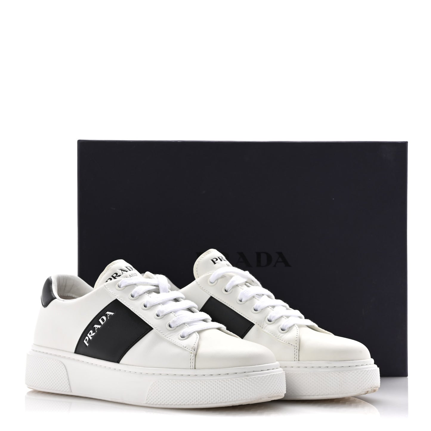 Vitello Soft Logo 45mm Platform Sneakers 39 White Black