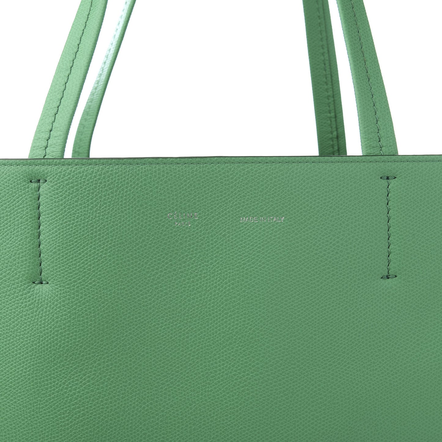 Grained Calfskin Small Horizontal Cabas Phantom Mint