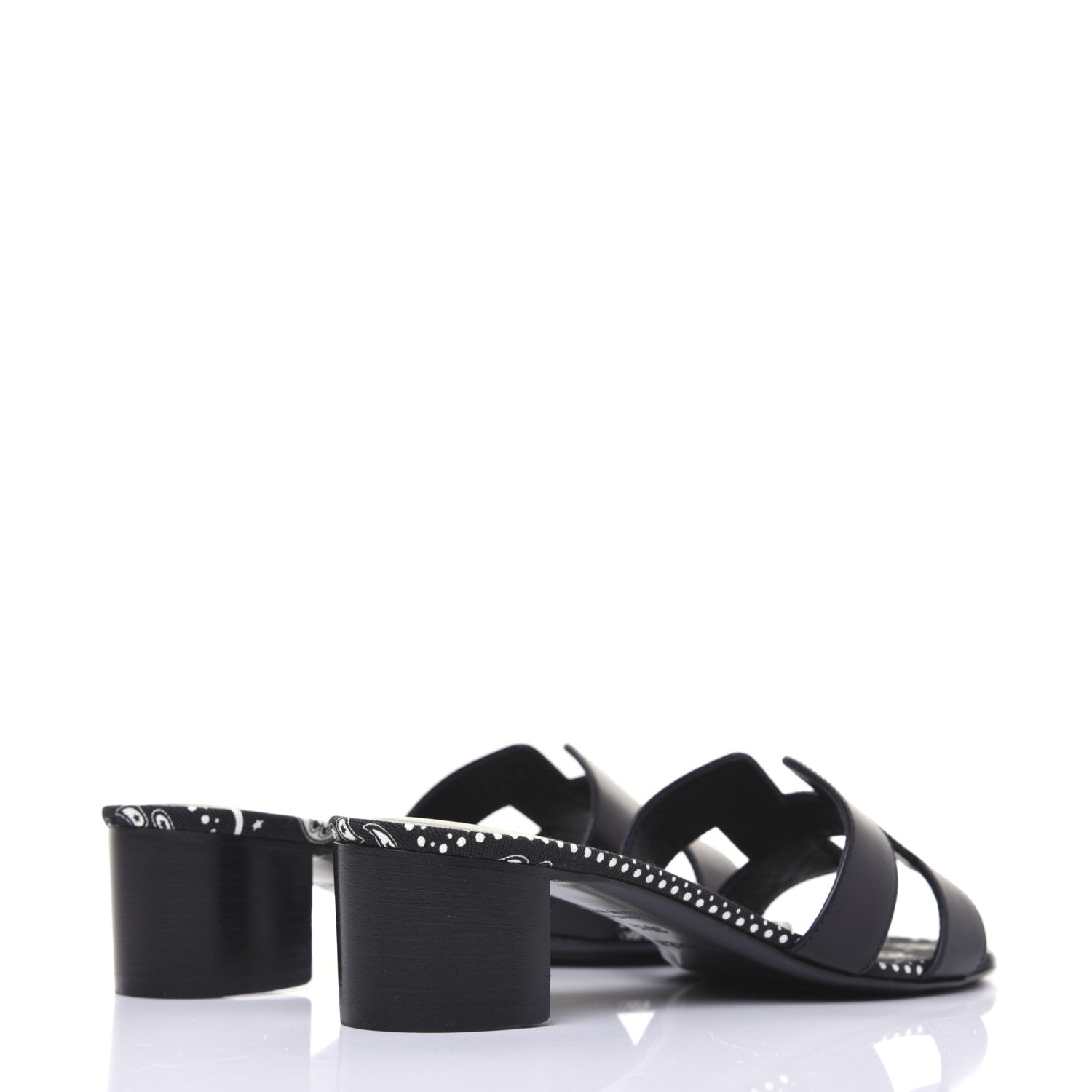 Hermes Calfskin Oasis Sandals 36.5 Black 4 of 11