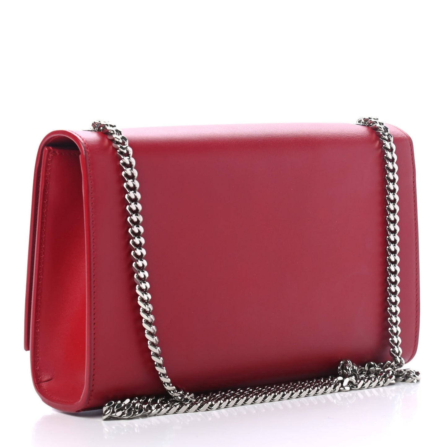 Smooth Calfskin Medium Classic Monogram Kate Tassel Satchel Lipstick Red
