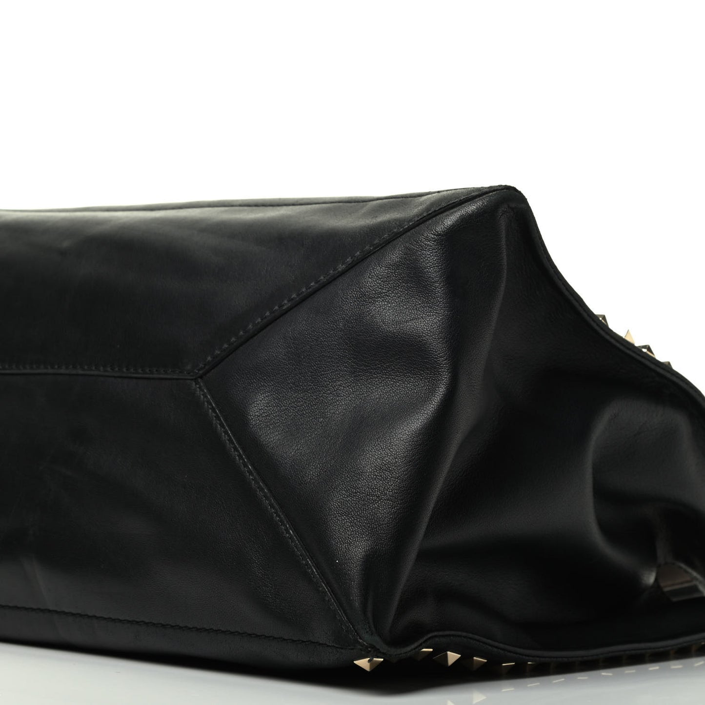 Nappa Medium Rockstud Soft Tote Black