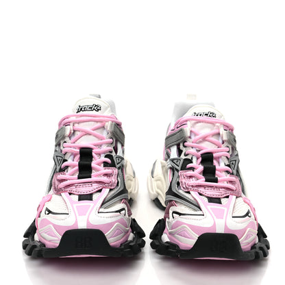 Balenciaga Rubber Mesh Tri-Color Womens Track.2 Open Sneakers 37 Pink Grey White 2 of 7