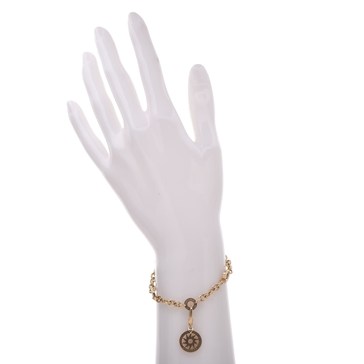 Bulgari 18K Yellow Gold Tondo Sole Charm Bracelet 2 of 5