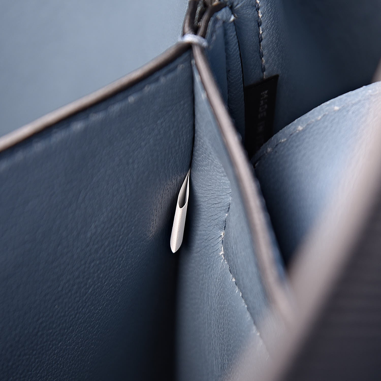 Prada Saffiano Cuir Medium Double Handle Tote Baltico Astrale 9 of 11