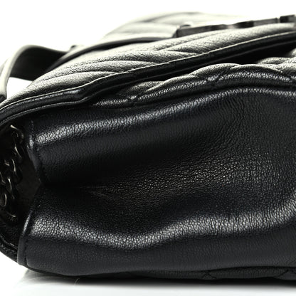 Saint Laurent Sheepskin Tri-Quilt Monogram Medium College Bag Black 6 of 6