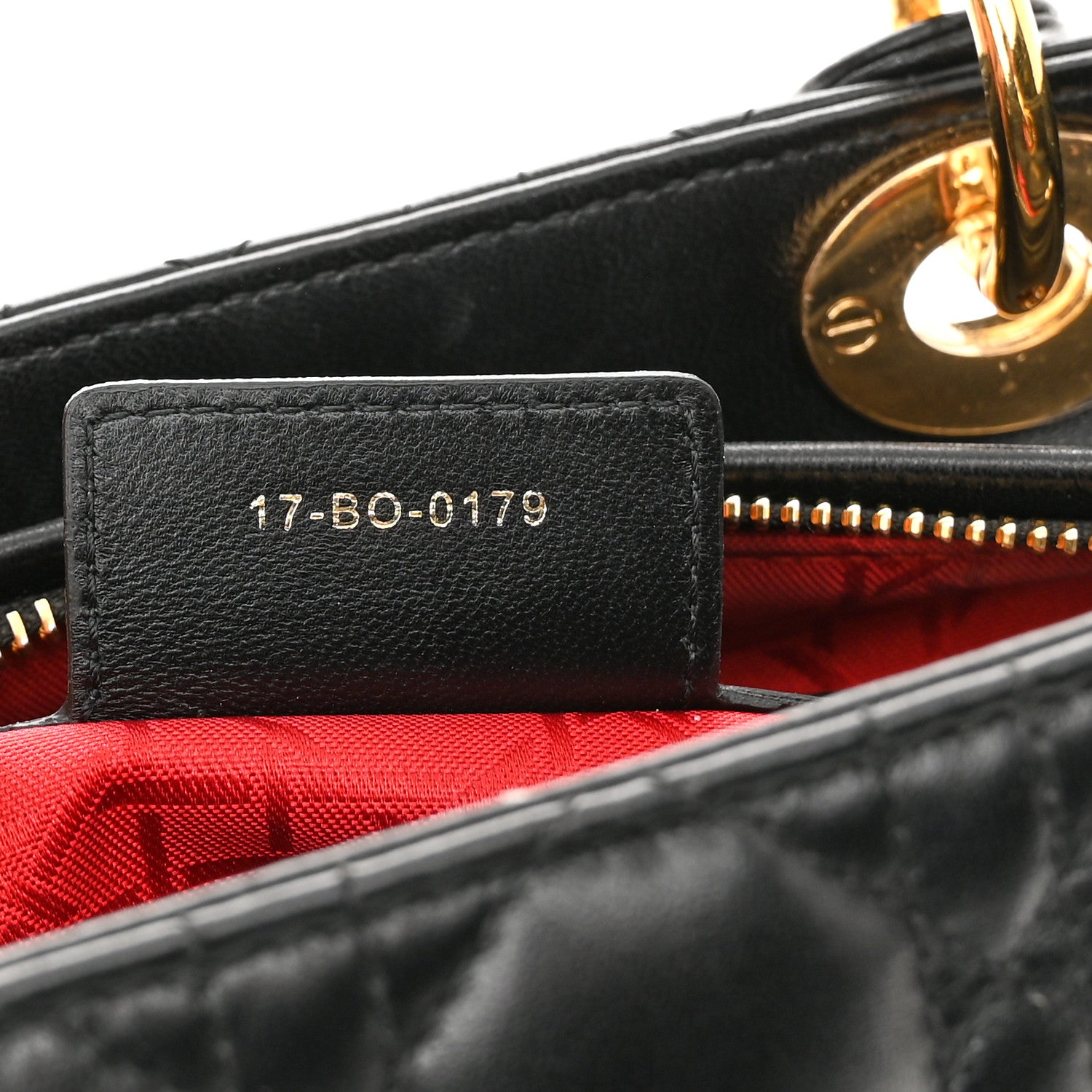 Christian Dior Lambskin Cannage Medium Lady Dior Black 7 of 10