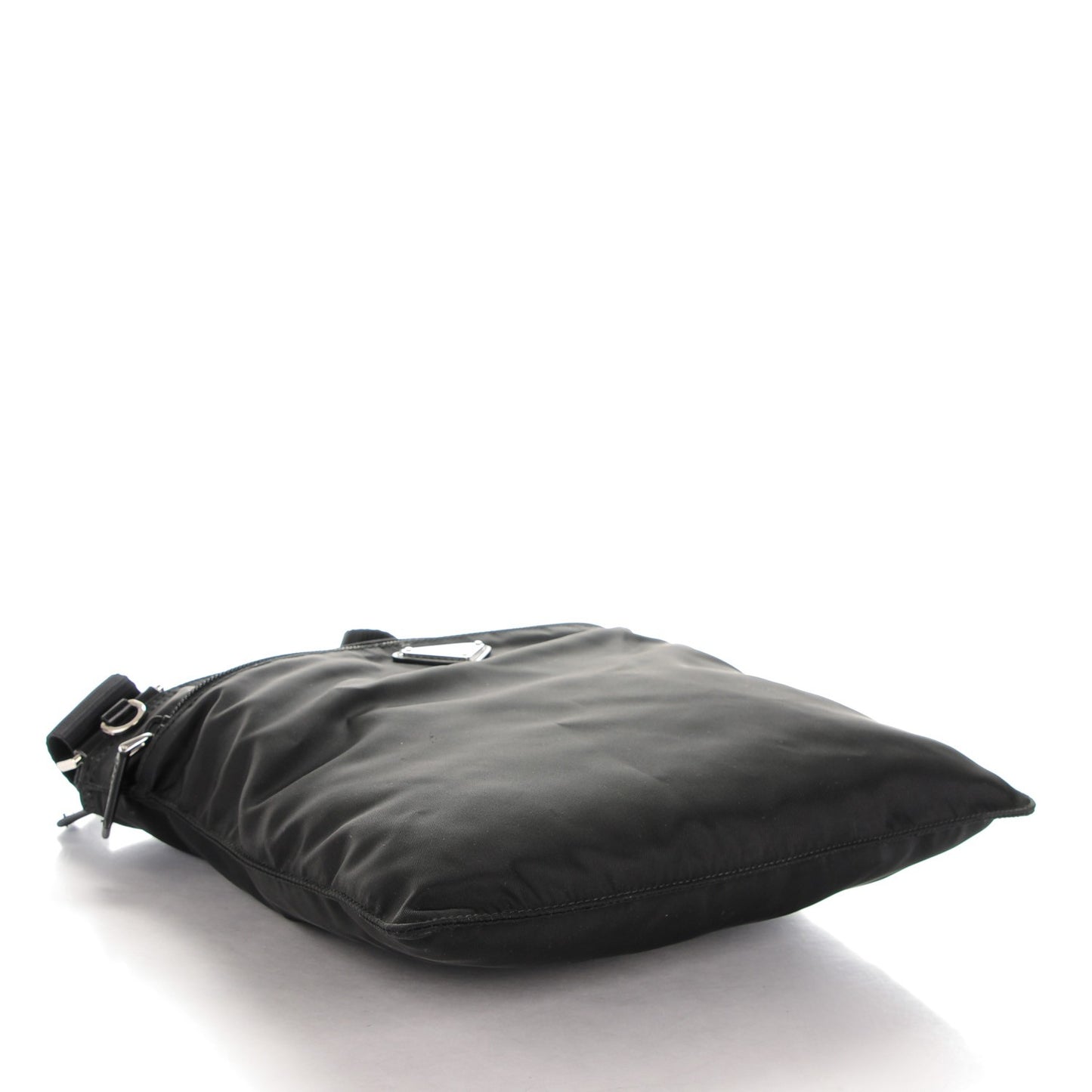 Nylon Vela Flat Messenger Bag Black