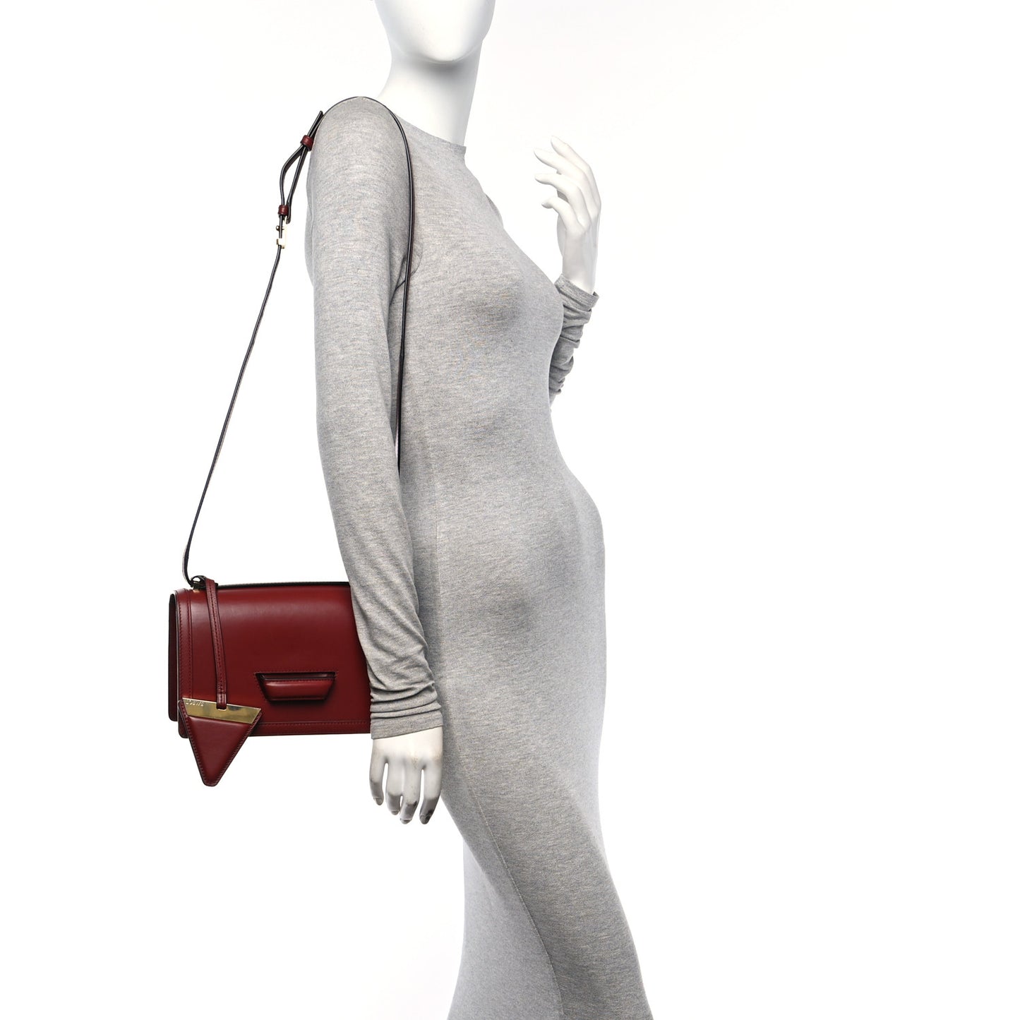 Calfskin Medium Barcelona Shoulder Bag Brick Red