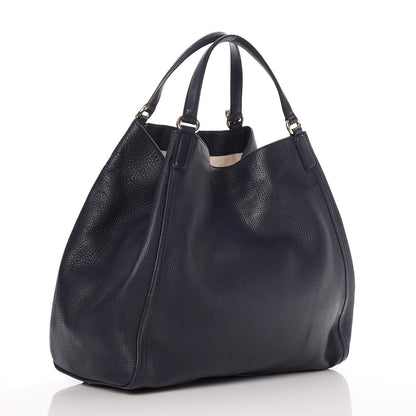 Gucci Pebbled Calfskin Large Soho Shoulder Bag Blue 3 of 9