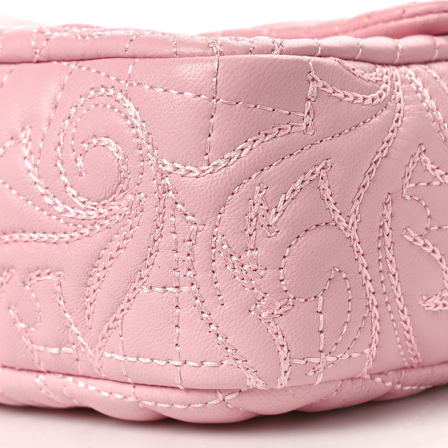 Nappa Barocco Quilted Vanitas Medea Shoulder Bag Pink