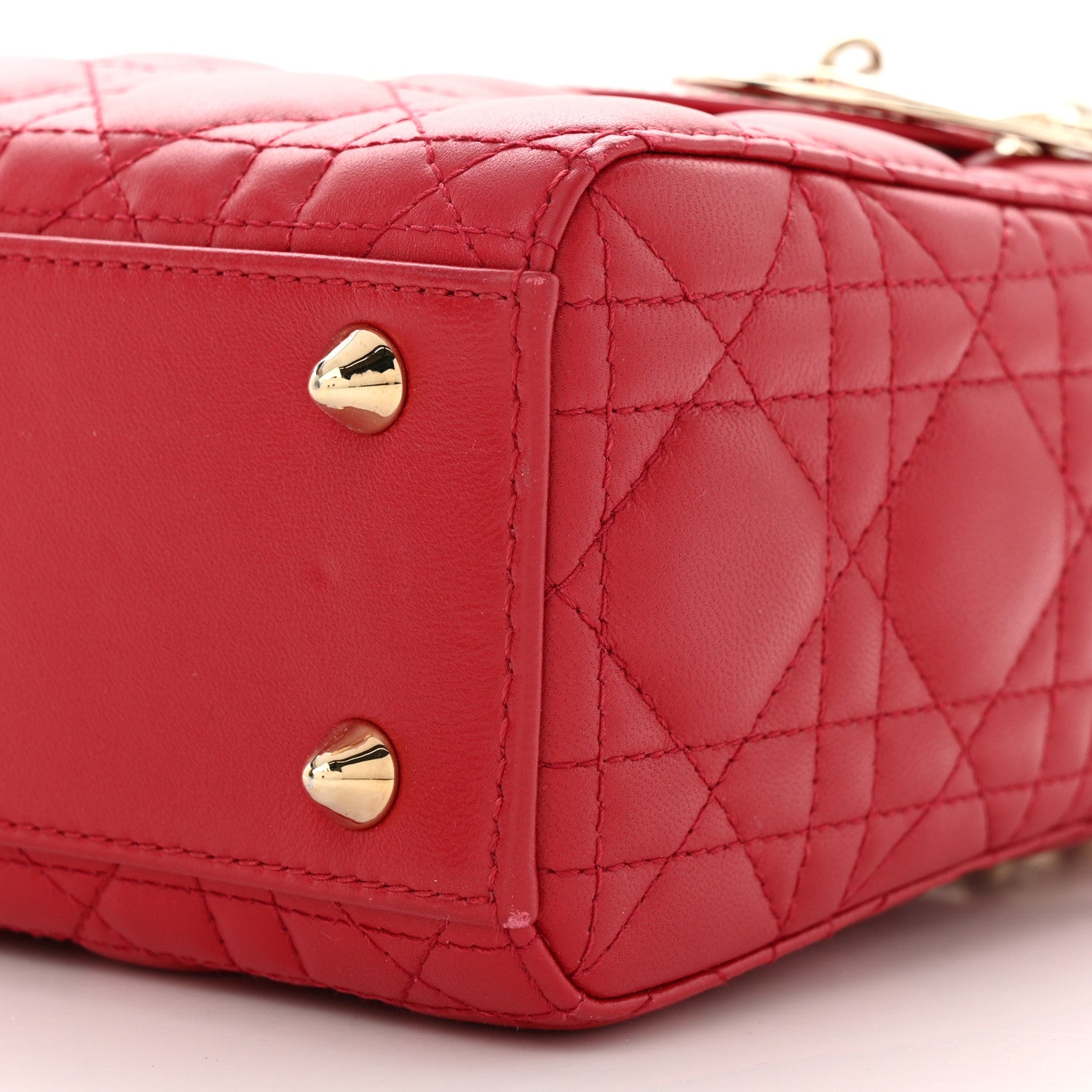 Christian Dior Lambskin Cannage Small My ABCDior Lady Dior Red 12 of 12