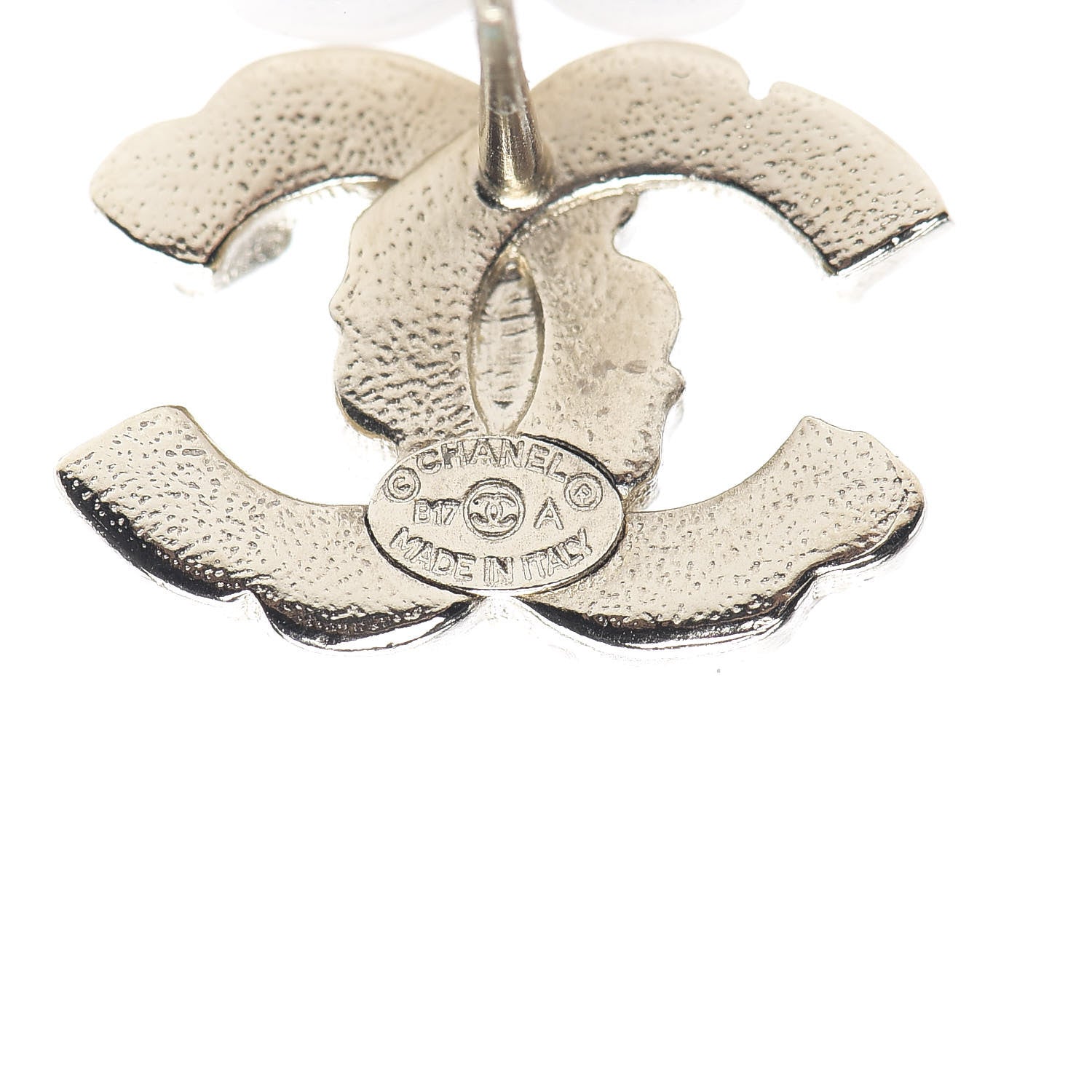 Chanel Crystal Baguette CC Earrings Gold 4 of 5