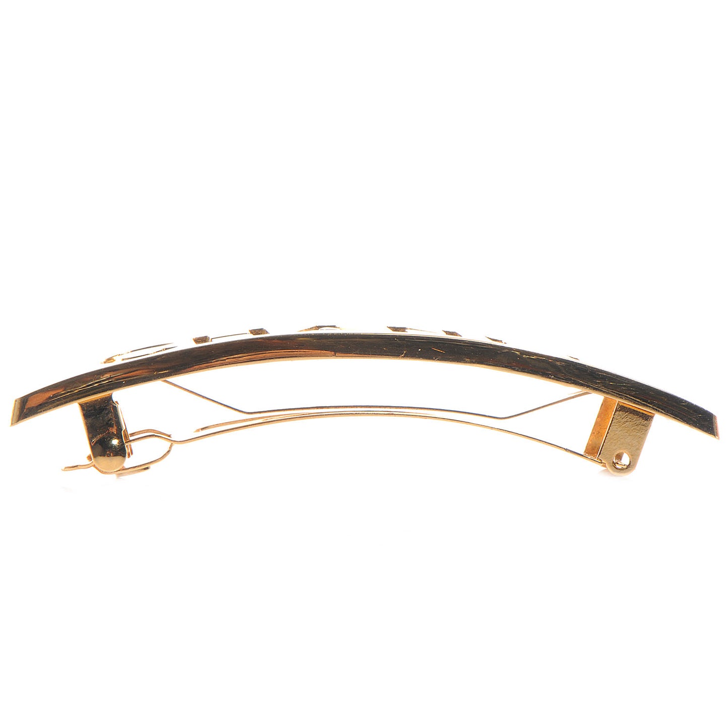 Logo Hair Clip Barrette Gold