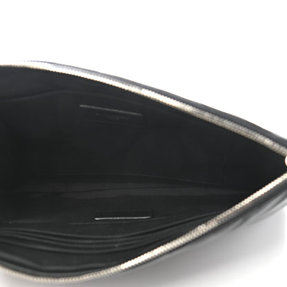 Saint Laurent Calfskin Matelasse Monogram Cassandre Tablet Pouch Black 4 of 8