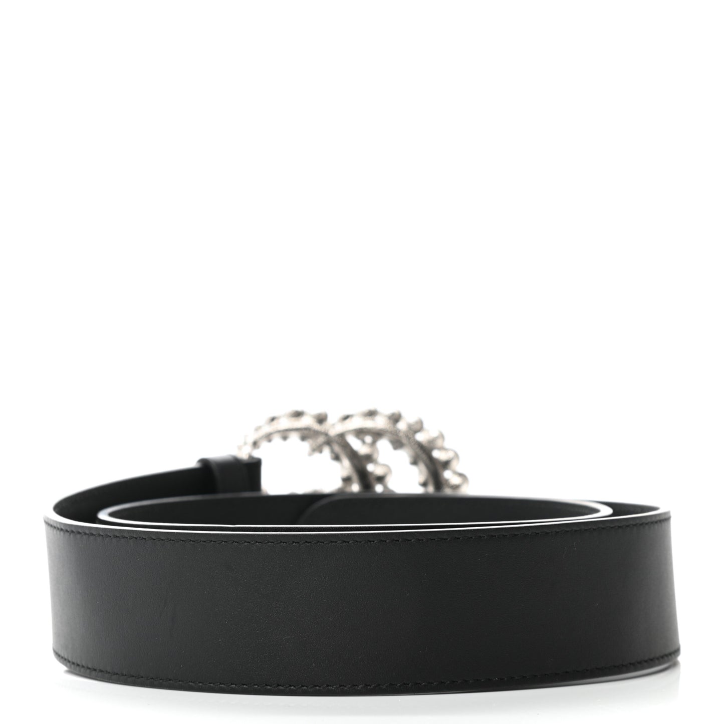 Calfskin Crystal Double G 40mm Belt 90 36 Black