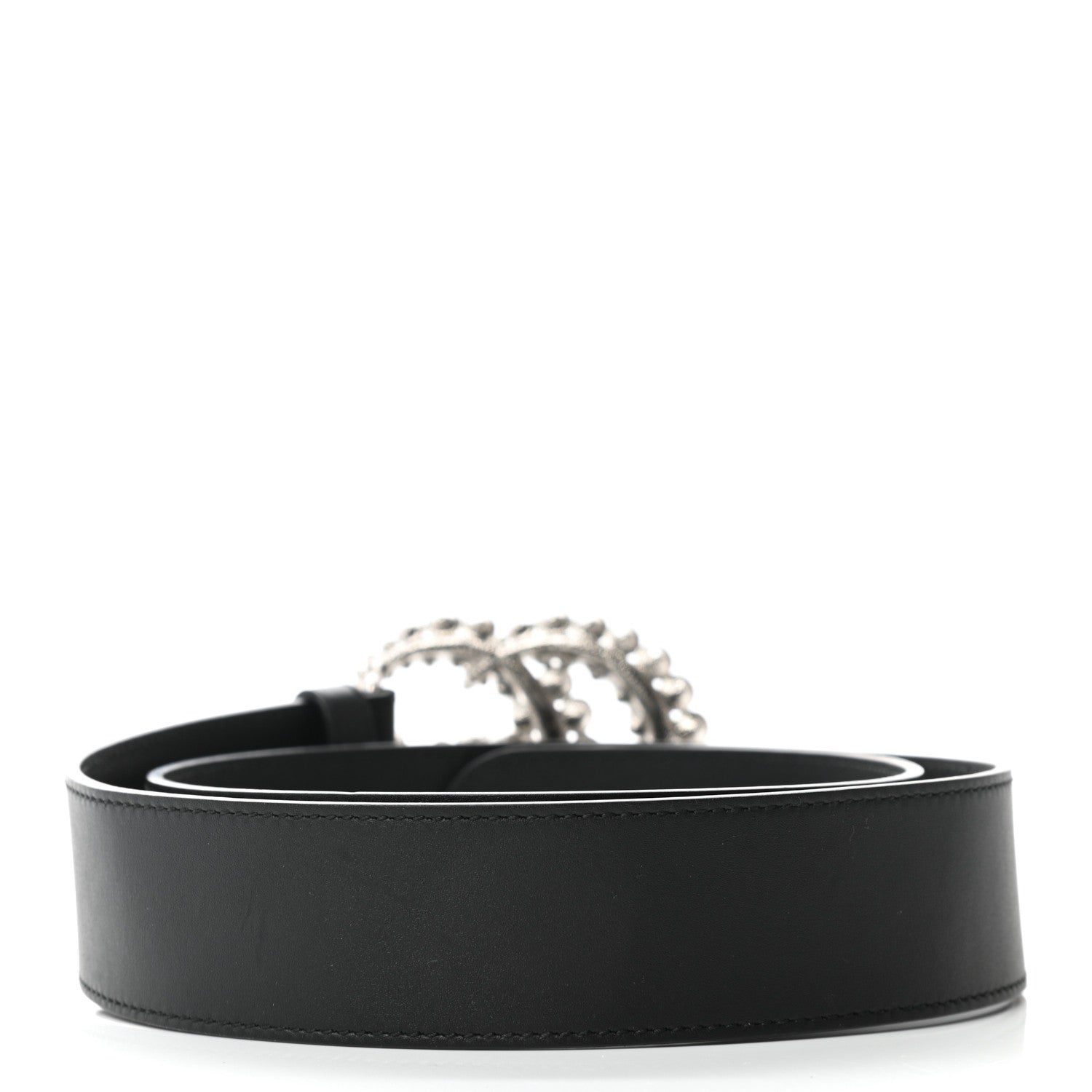 Gucci Calfskin Crystal Double G 40mm Belt 90 36 Black 2 of 7