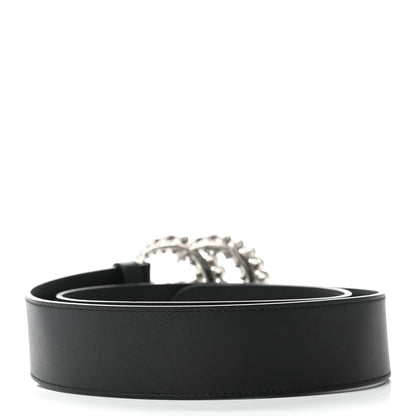 Gucci Calfskin Crystal Double G 40mm Belt 90 36 Black 2 of 7