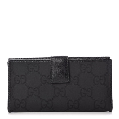 Gucci Canvas Monogram Continental Wallet Black 1 of 6