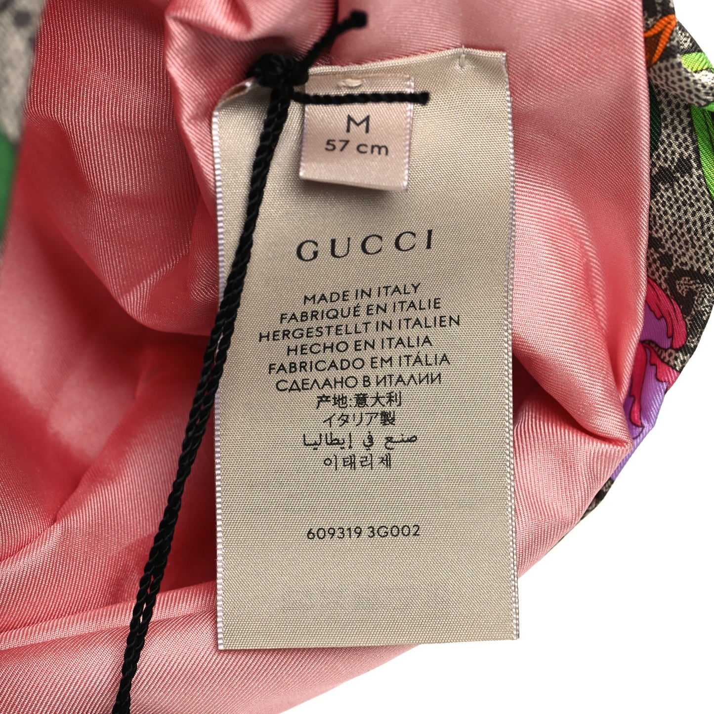 Silk Monogram Flora Print Headband M Pink