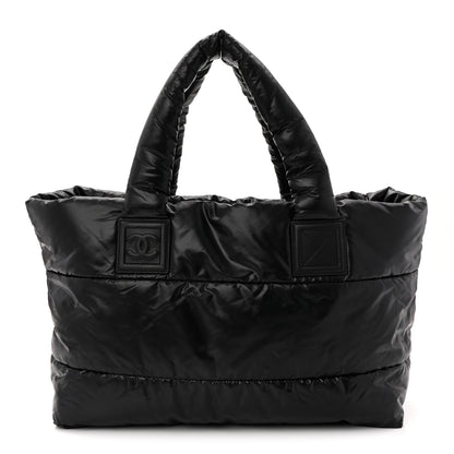 Chanel Nylon Quilted Medium Coco Cocoon Reversible Tote Black 3 of 17