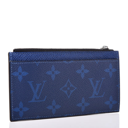 Louis Vuitton Monogram Taiga Coin Card Holder Cobalt 3 of 7