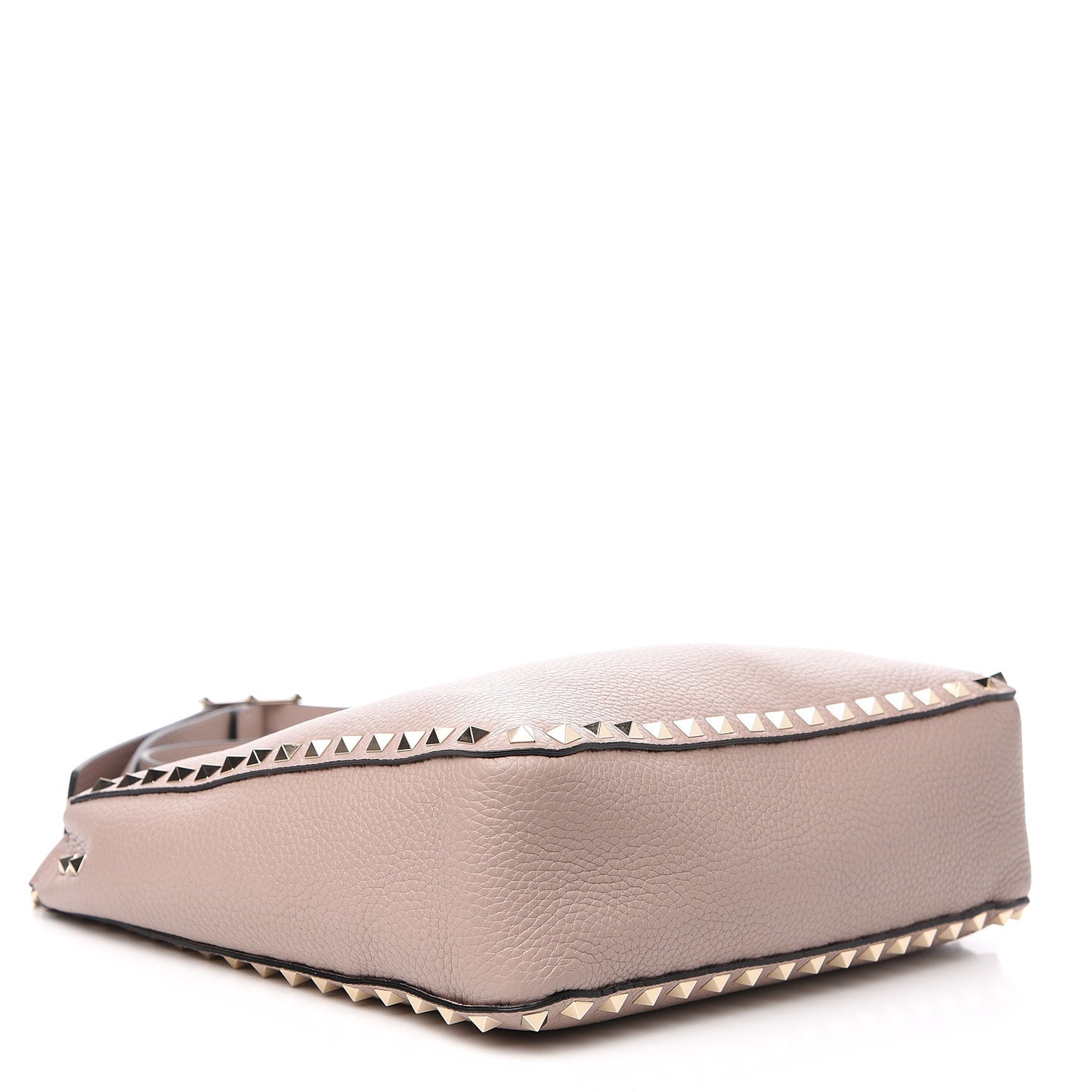 Pebbled Calfskin Small Rockstud Flip-Lock Messenger Bag Poudre