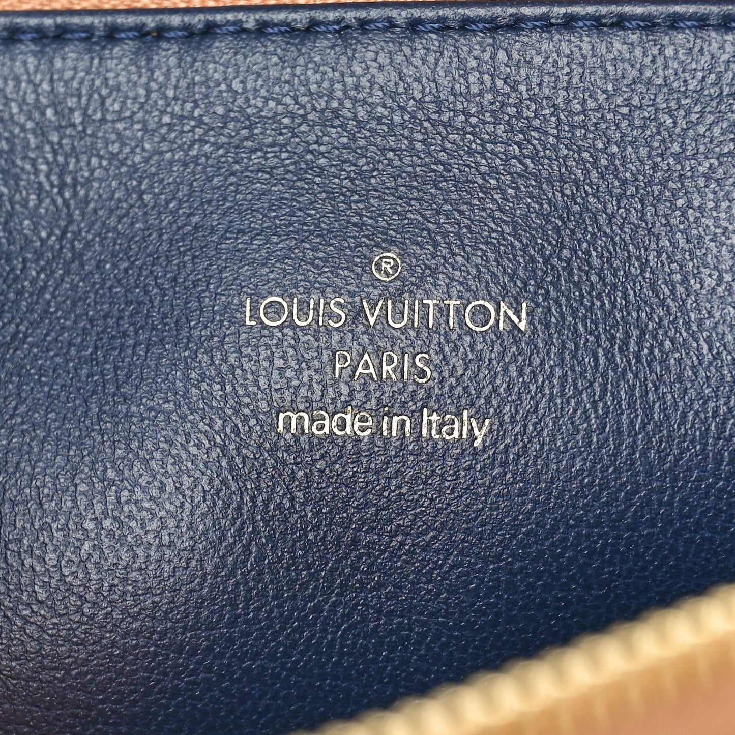 Lambskin Embossed Monogram Coussin PM Camel