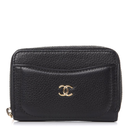 Chanel Grained Calfskin Neo Executive Zip Coin Purse Black 1 of 9