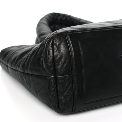 Chanel Lambskin Quilted Small Coco Cocoon Reversible Tote Black 9 of 10