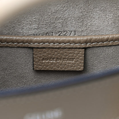 Celine Drummed Calfskin Nano Luggage Dune 6 of 10