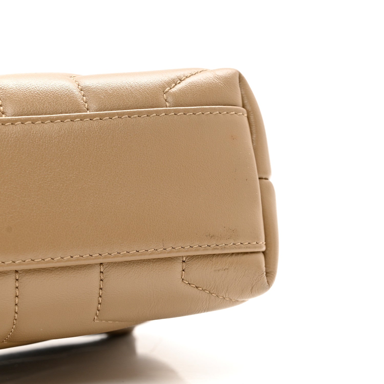 Saint Laurent Calfskin Y Quilted Monogram Toy Loulou Crossbody Bag Latte 9 of 10