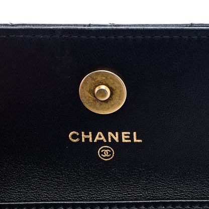 Chanel Lambskin Quilted Pearl Crush Clutch With Chain Black 6 of 10