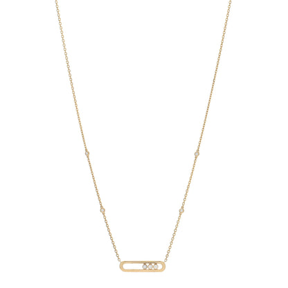 Messika 18K Yellow Gold Diamond Baby Move Necklace 1 of 5