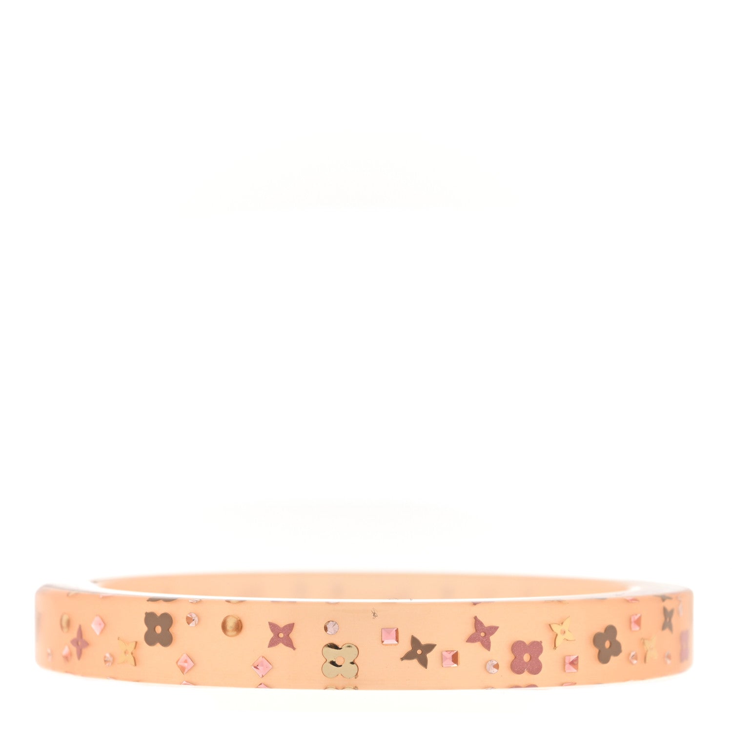 Louis Vuitton Resin Swarovski Inclusion Art Deco TPM Bracelet Beige 1 of 4