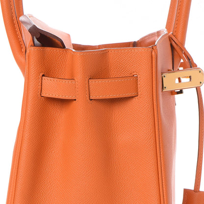 Hermes Epsom Birkin 30 Orange 21 of 36
