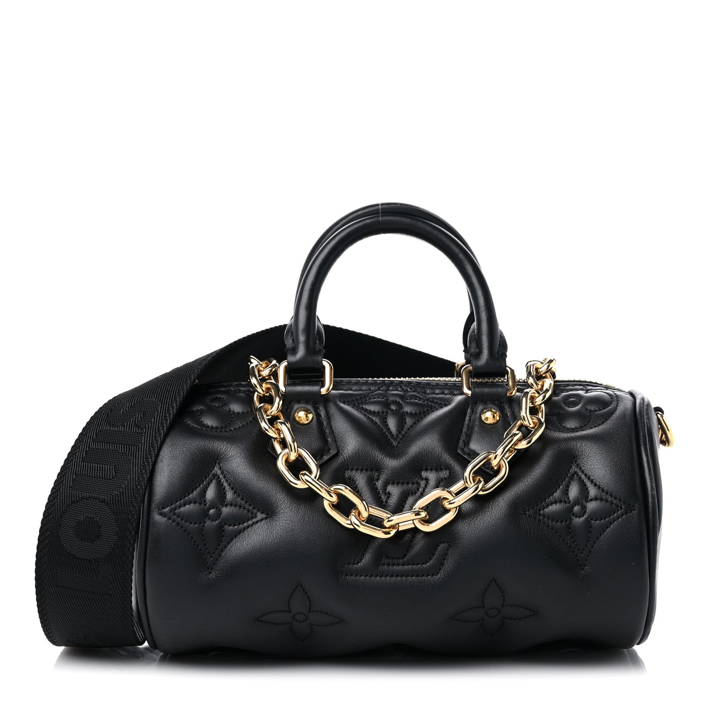 Calfskin Bubblegram Papillon BB Black