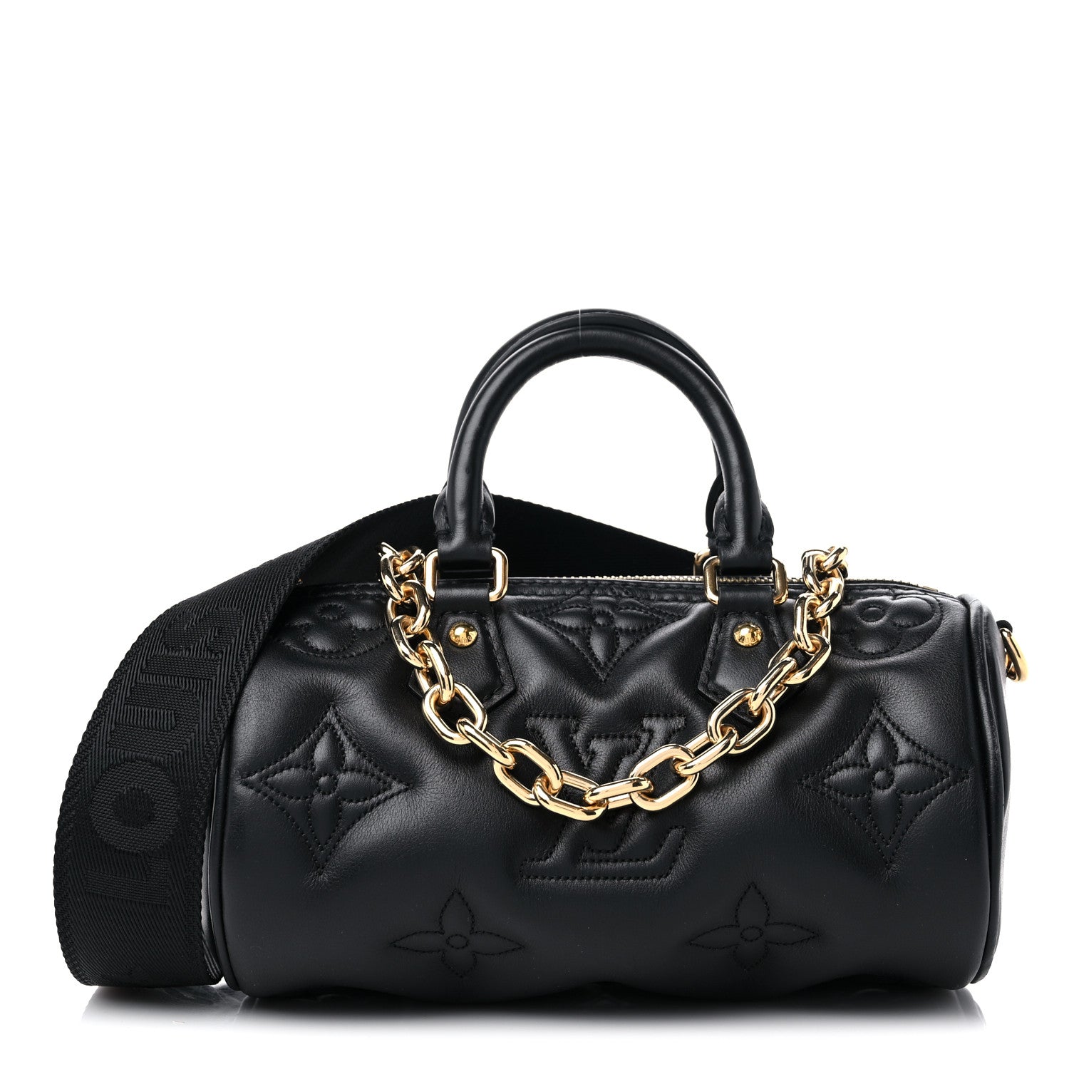 Louis Vuitton Calfskin Bubblegram Papillon BB Black 1 of 8
