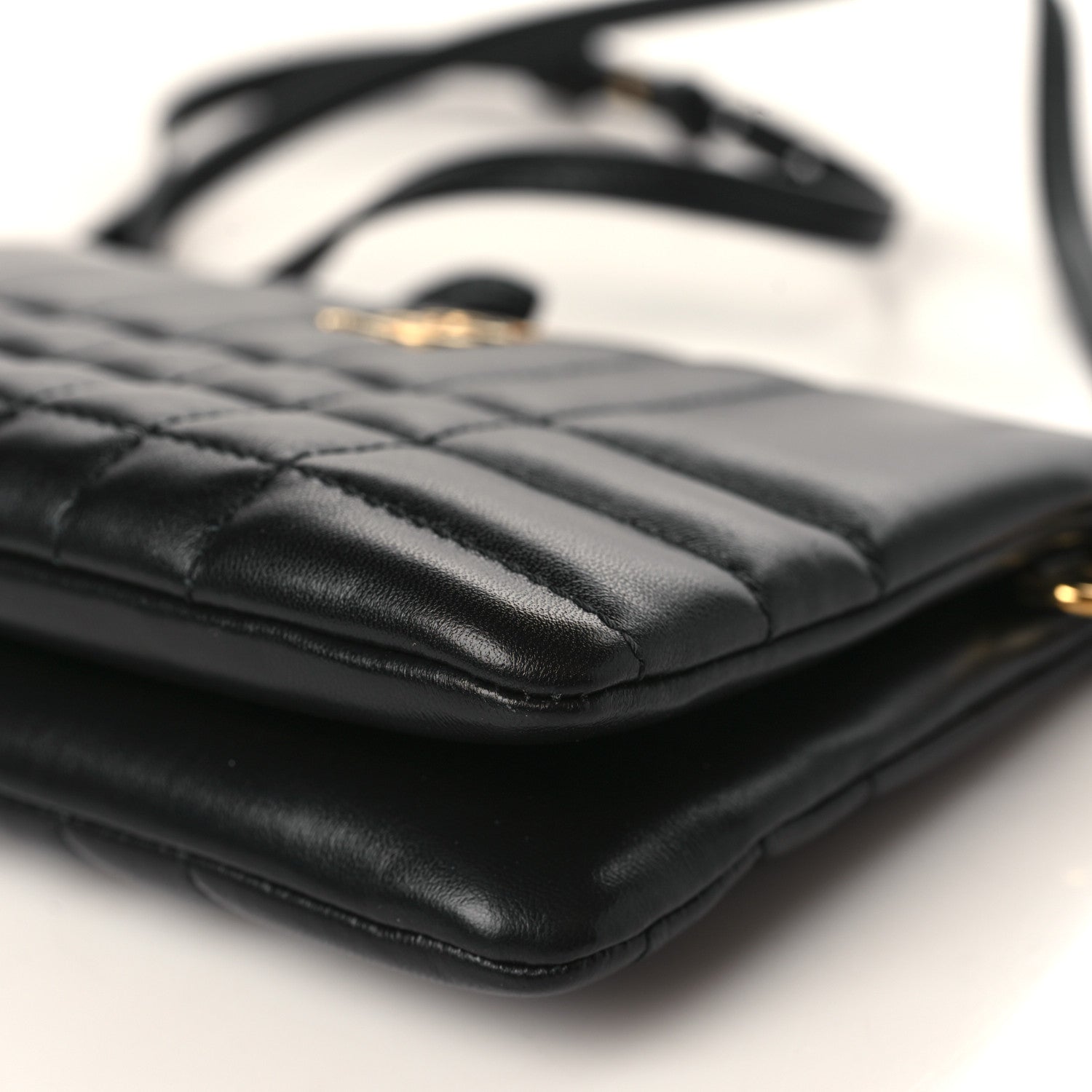 Burberry Lambskin Quilted Lola Double Pouch Crossbody Black 9 of 9