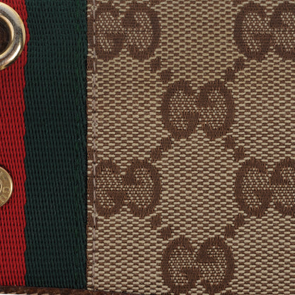 Gucci Monogram Web Grommet Continental Wallet Ebony 5 of 10