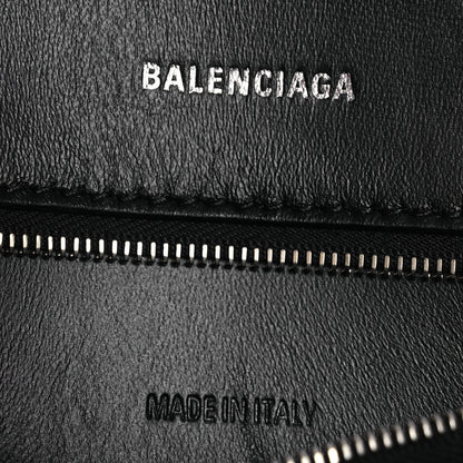 Balenciaga Shiny Box Calfskin Graffiti Logo Small Hourglass Top Handle Bag Black Silver 6 of 14